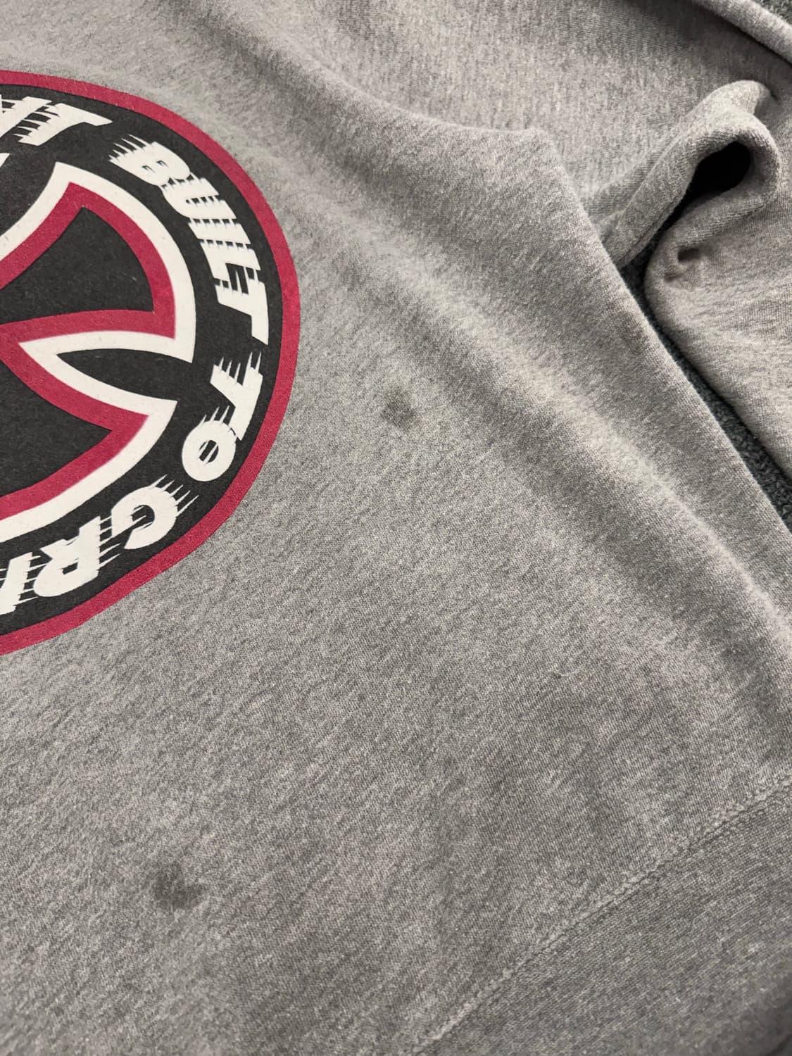 OS)인디펜던트 빈티지 그레이 프린팅 후드집업 상품이미지6