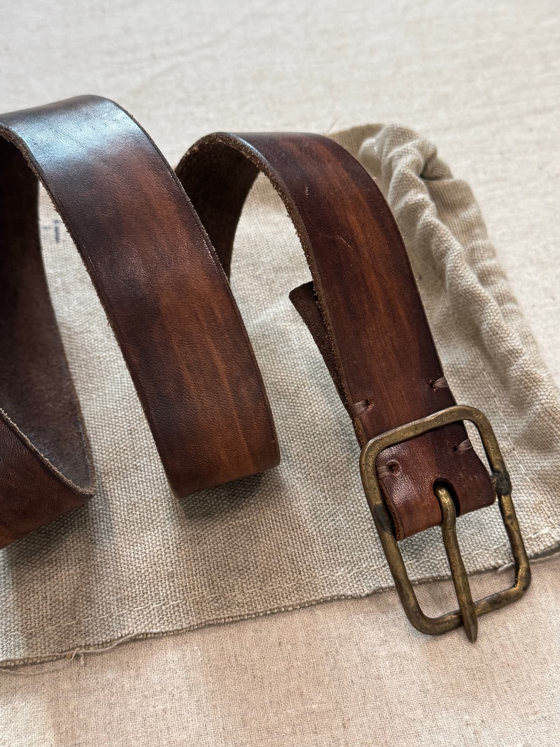 Tagliovivo 카프 레더 핸드다이드 벨트 상품이미지3