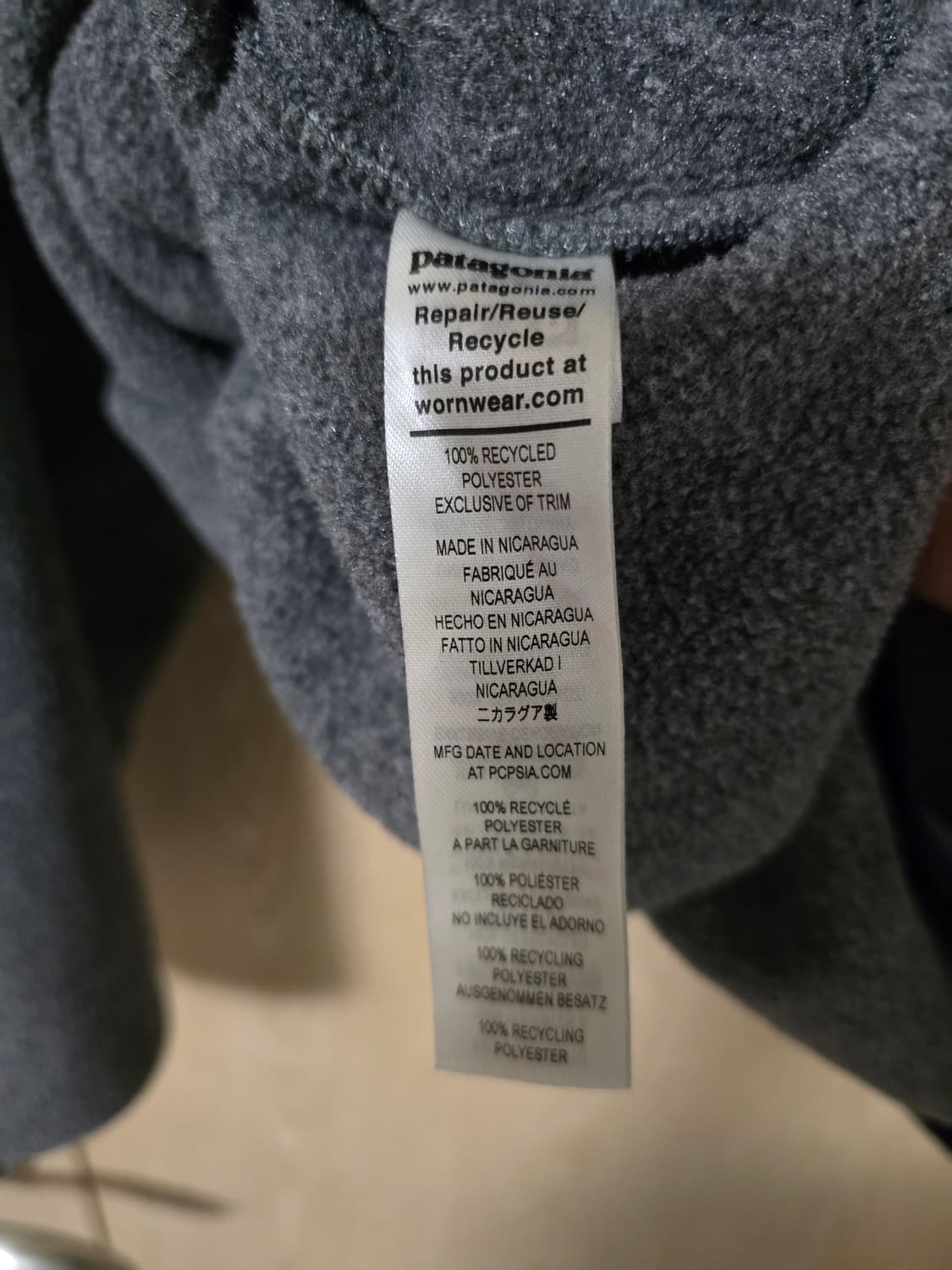 파타고니아 신칠라 그레이 L 상품이미지5