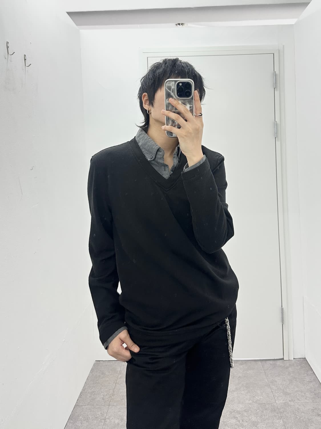DONNAY fake layered knit shirt 상품이미지1