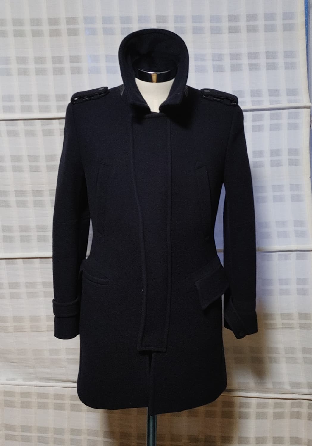 (한섬) 시스템 옴므 네이비 견장 코트 95 상품이미지5