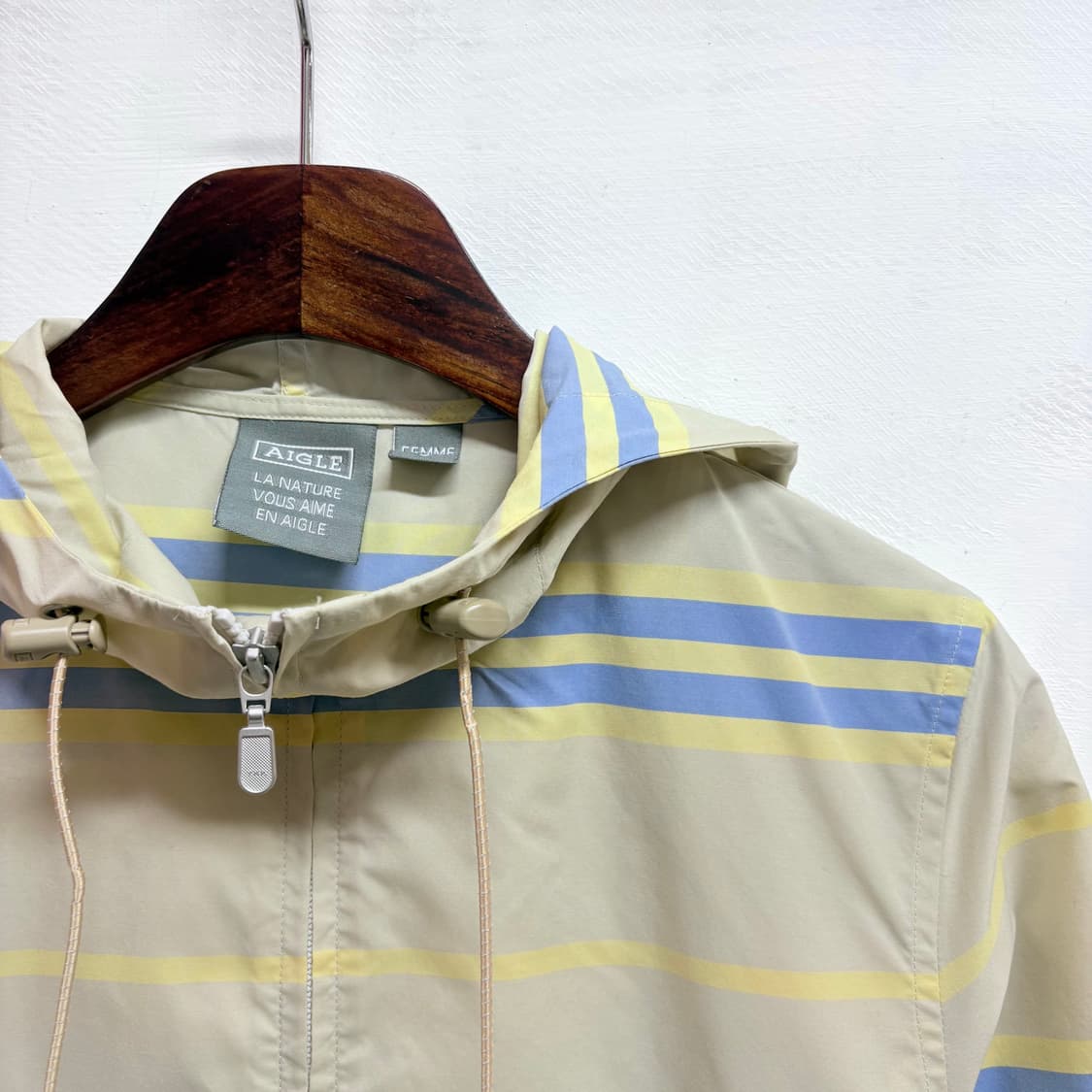 AIGLE 에이글 파스텔 스트라이프 바람막이 JPN 상품이미지2
