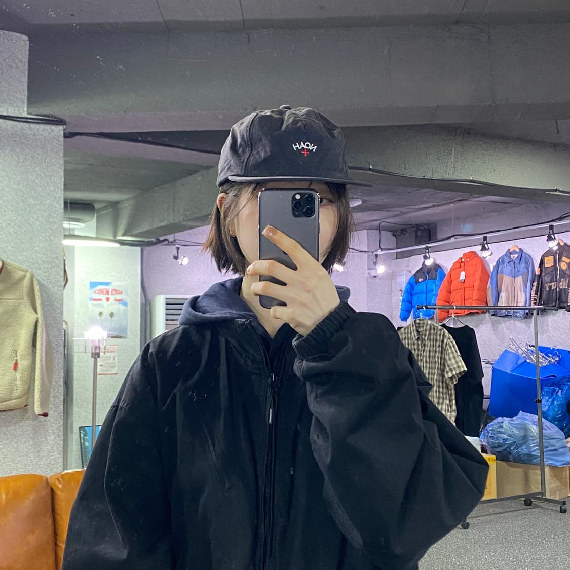 NOAH 크로스 블랙 스냅백 B4372 상품이미지1