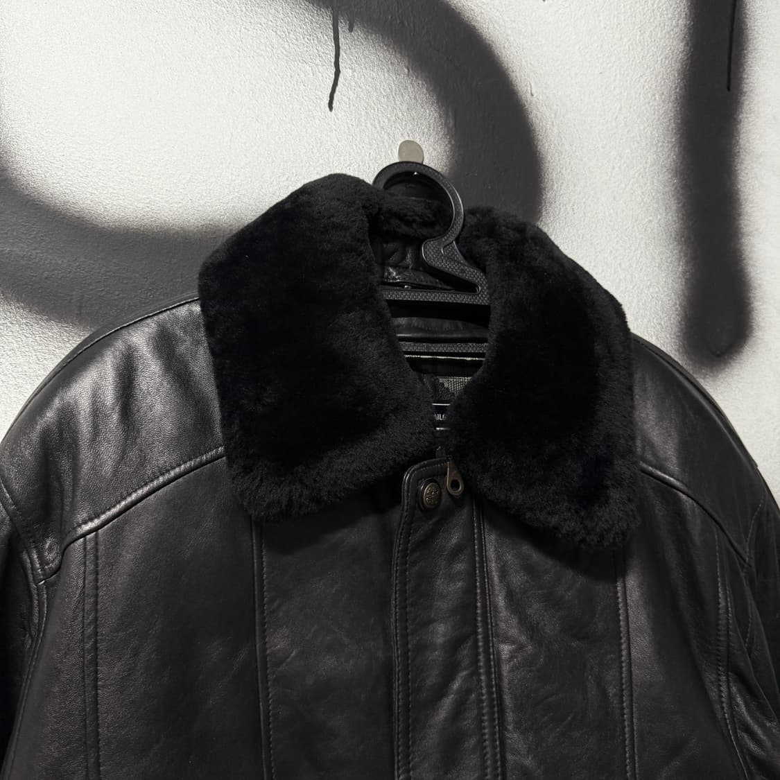VTG 빈티지 100% 양가죽 빅사이즈 퍼 카라 탈부착 레더 자켓 상품이미지3