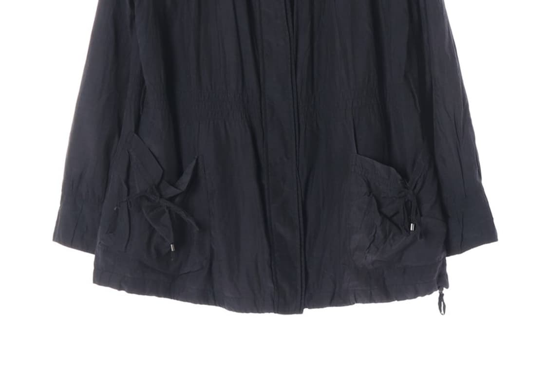 스튜디오 톰보이 셔링 디테일 하이넥 자켓 블랙 90 상품이미지4