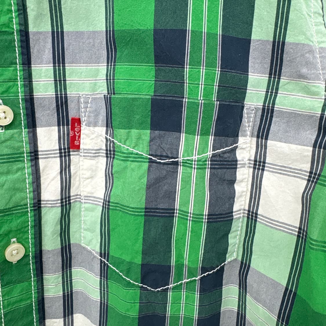 리바이스 그린 체크 셔츠 남방 남성 L 상품이미지3