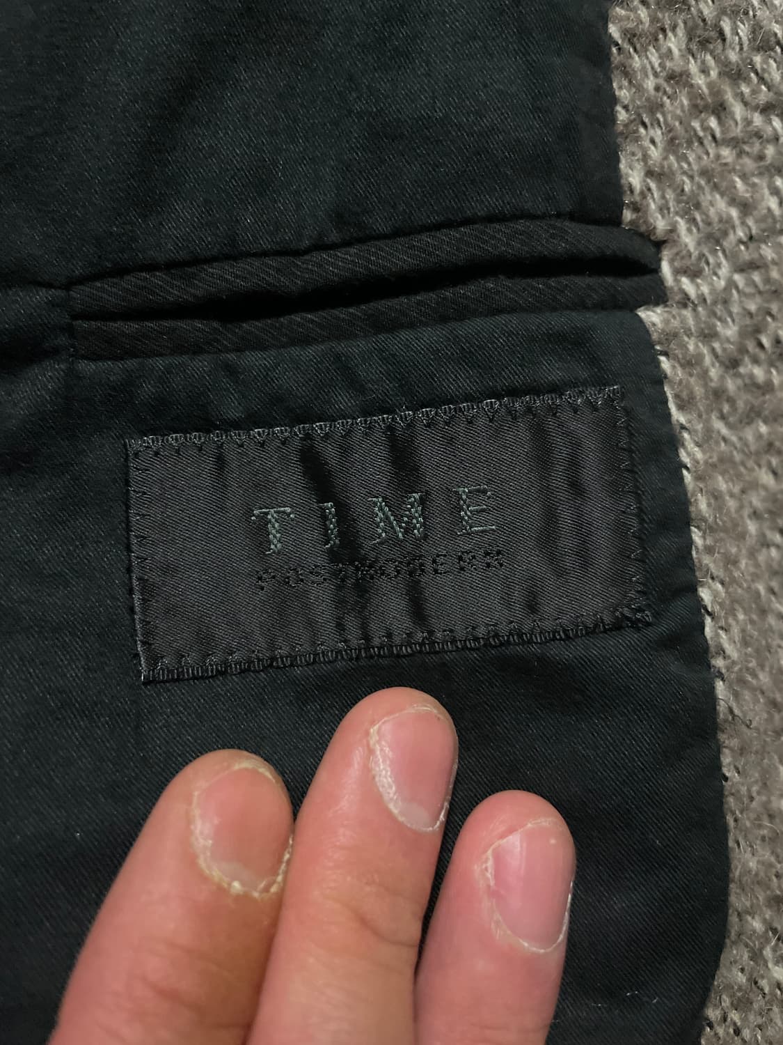 TIME HOMME 타임옴므 양모 모헤어 트위드 스타일 싱글 코트 상품이미지9