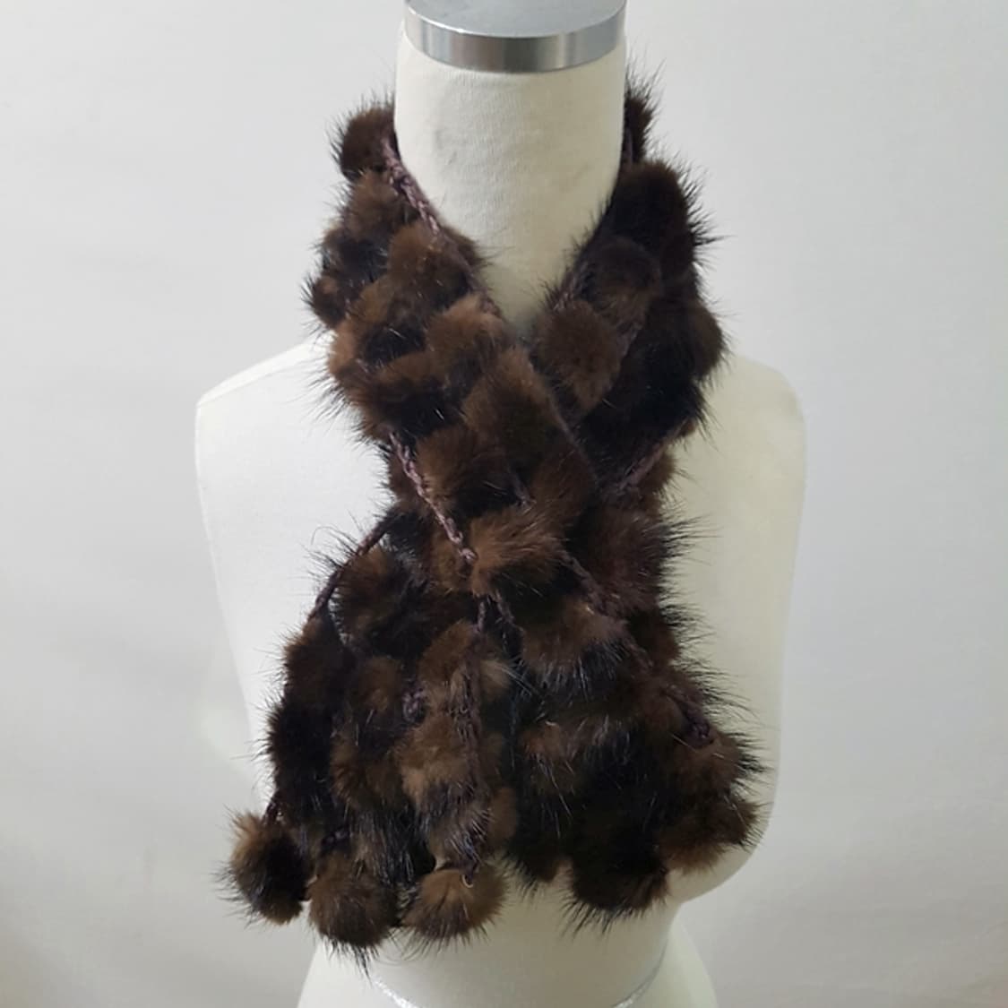 리얼 밍크 모피 방울 머플러 상품이미지1