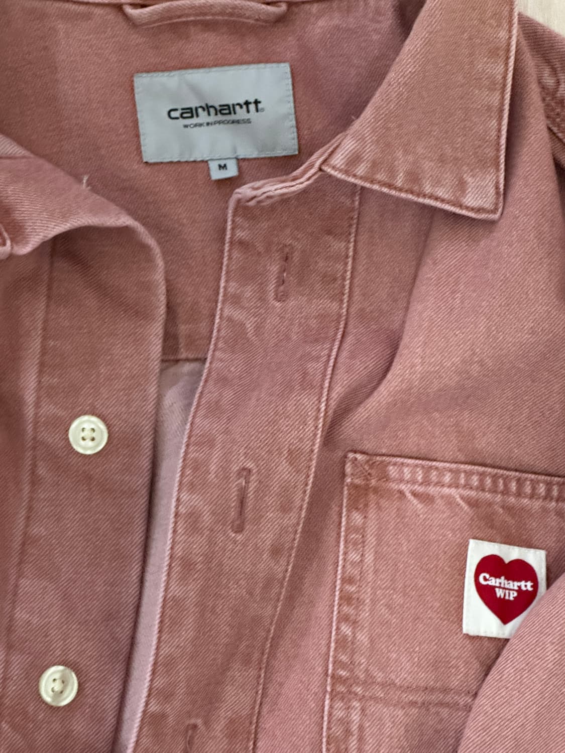 칼하트wip 내쉬셔츠 핑크 M사이즈 상품이미지2