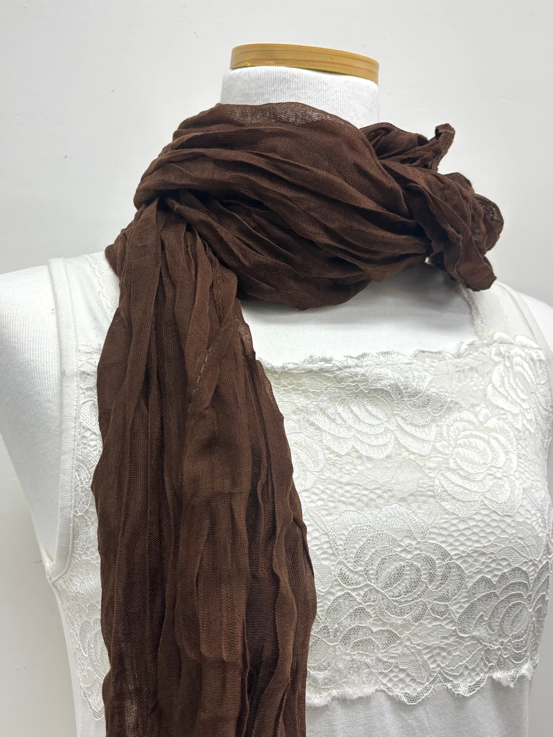 빈티지 브라운 머플러 상품이미지4