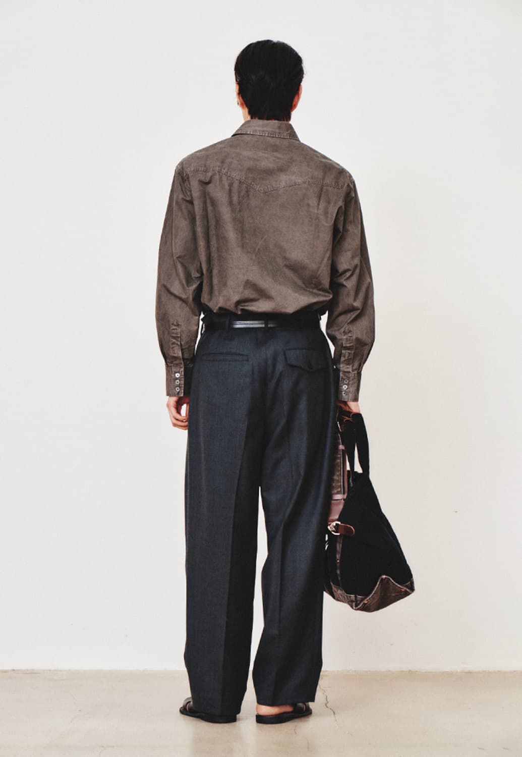 Washed Western Shirt_Moss Grey - XL 상품이미지2