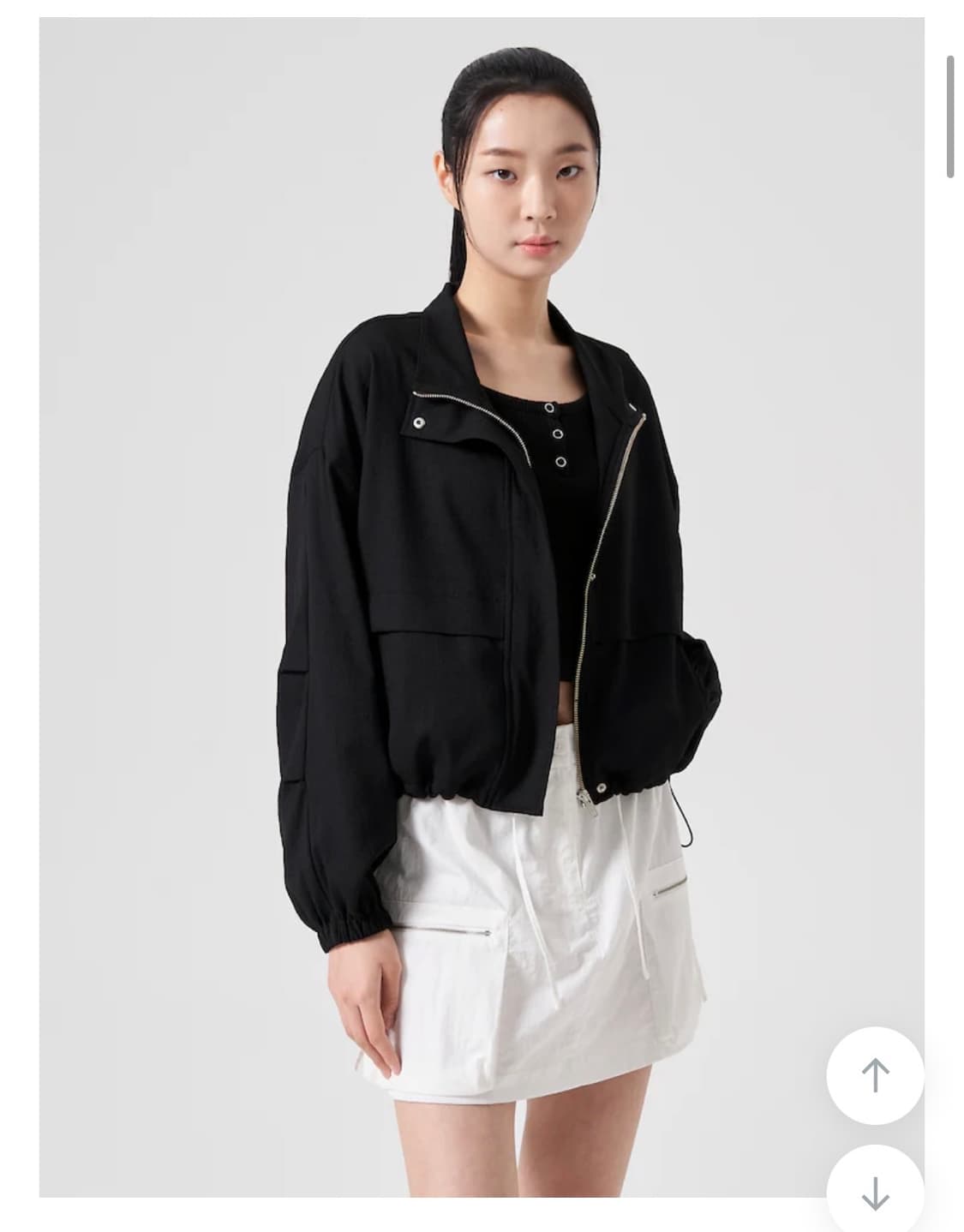 폴리 하이넥 점퍼 블랙 상품이미지3