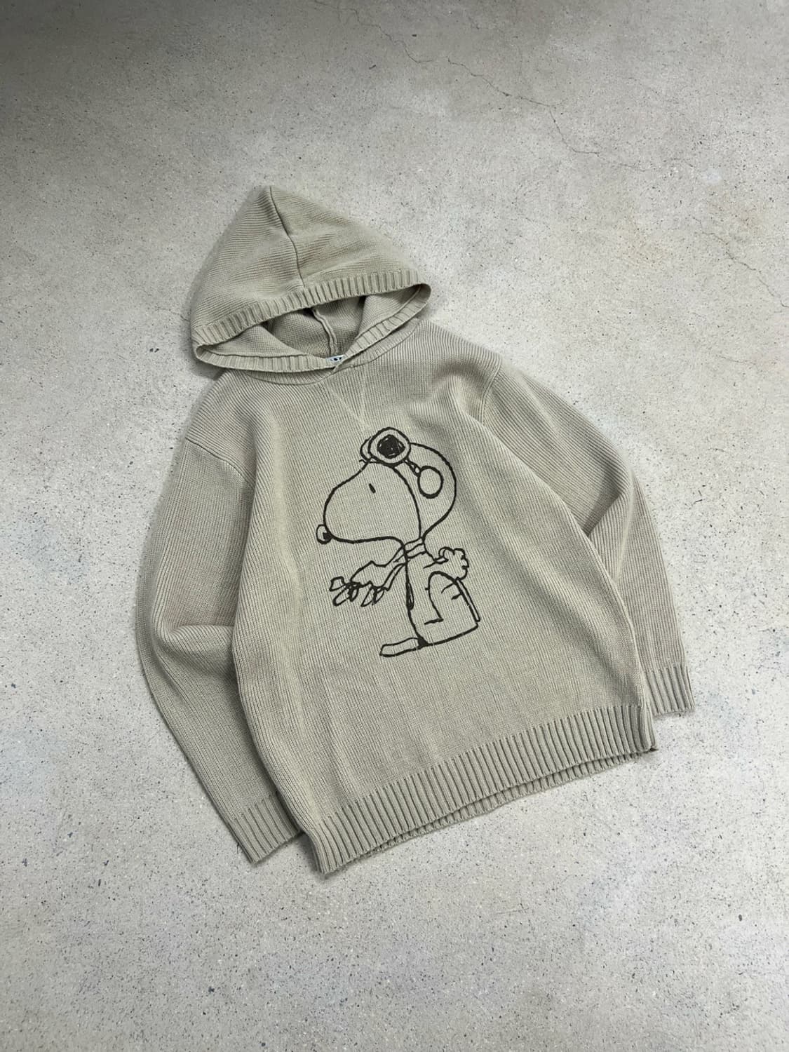 피너츠 스누피 빅로고 후드 니트 상품이미지2