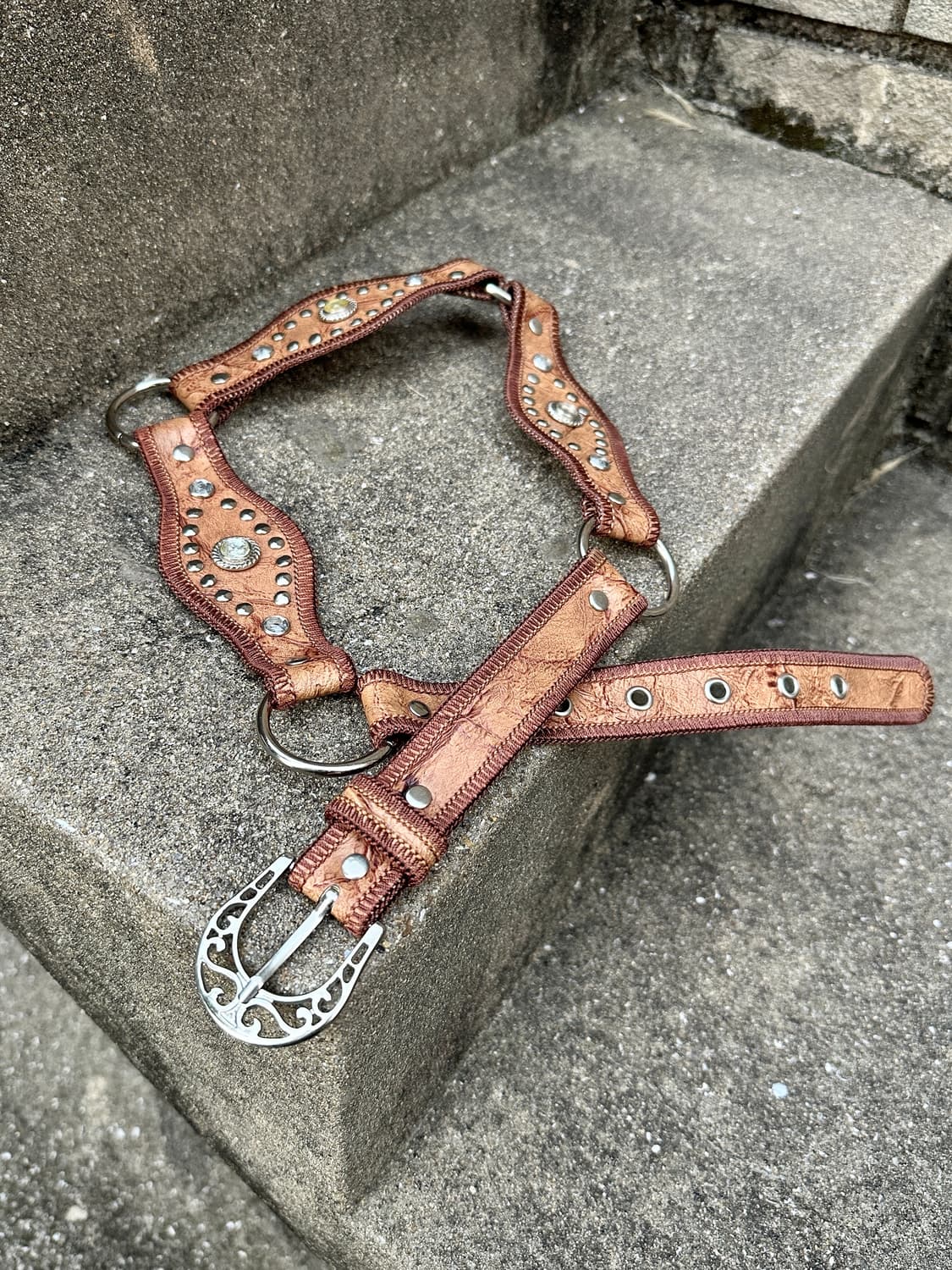 Western mood cubic detail belt 상품이미지1