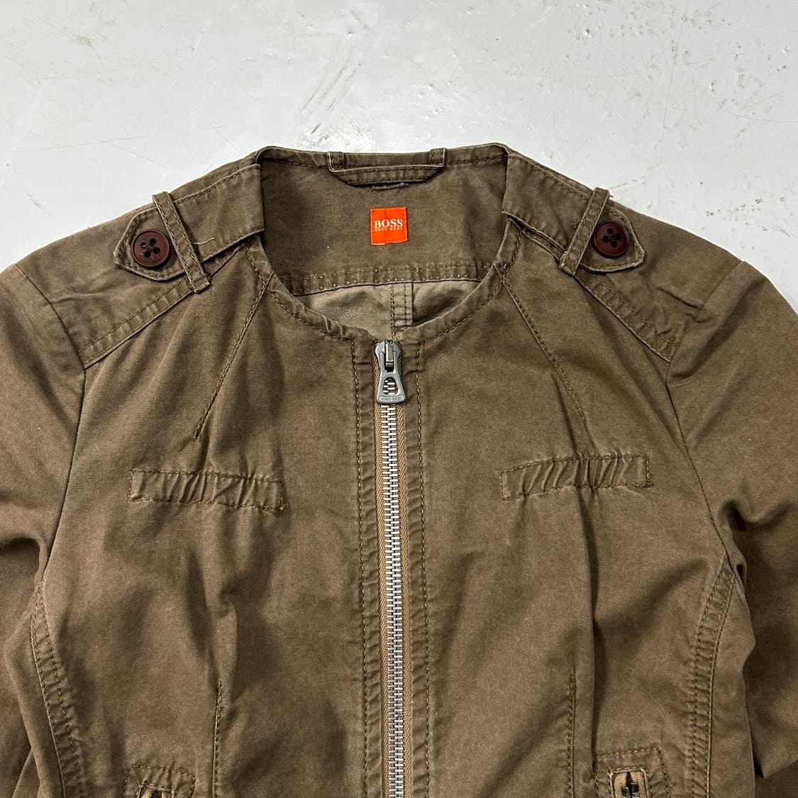 BOSS 브라운 논카라 자켓 상품이미지2