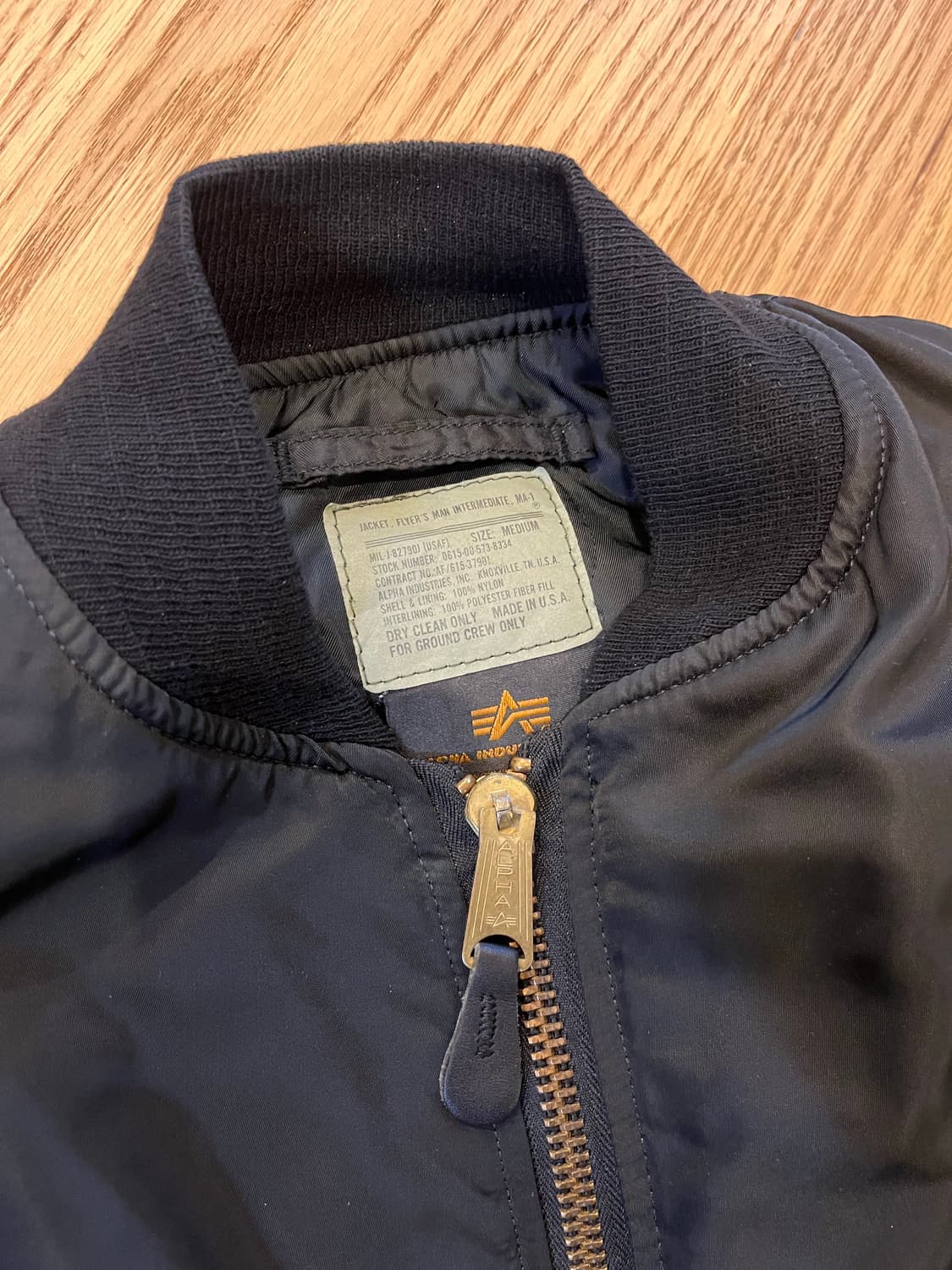 빈티지 00s ALPHA MA-1 블랙 상품이미지3