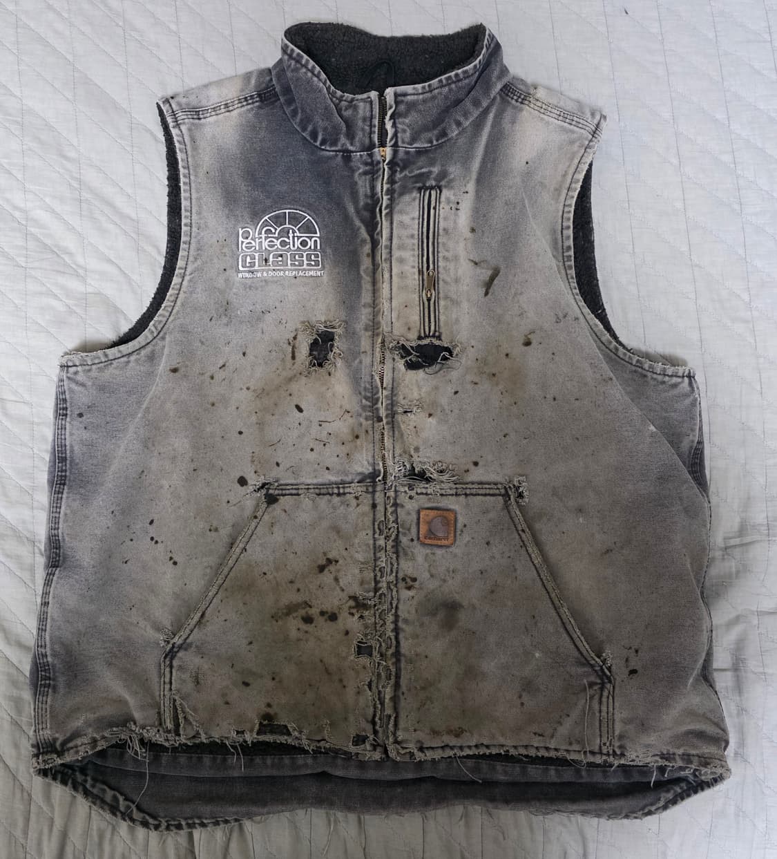 [XL] 빈티지 칼하트 베스트 V33-001 트래쉬드 하드 페이드 상품이미지1