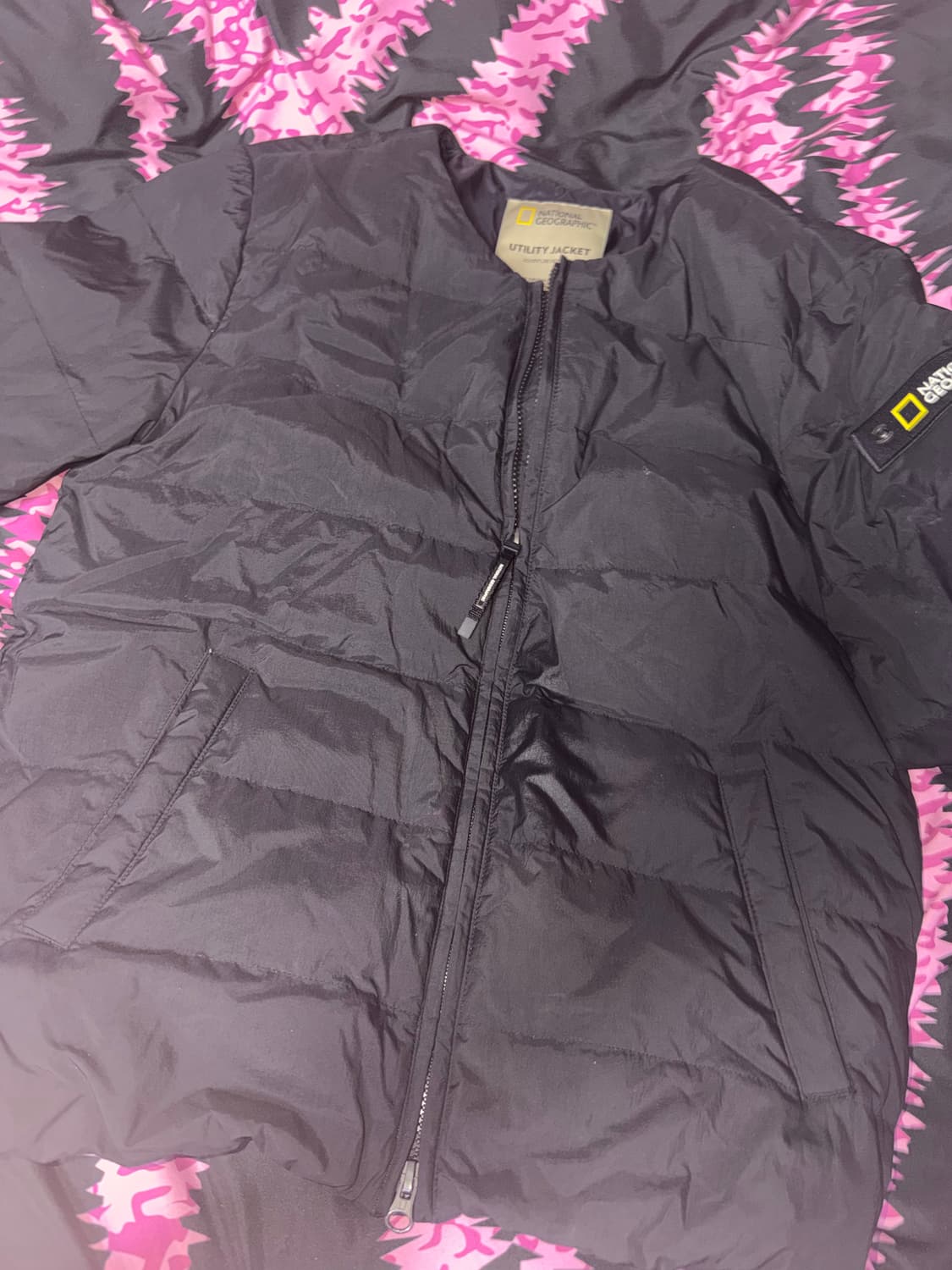 내셔널지오그래픽 유틸리티 블랙 패딩 M 상품이미지1