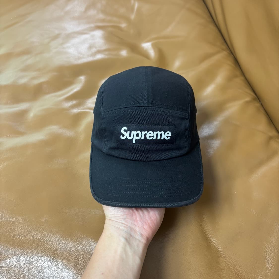Supreme 슈프림 워시드 블랙 캠프캡 모자 (Washed Black) 상품이미지2