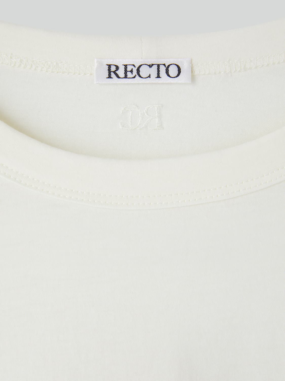 렉토 26SS 오버사이즈 캐시미어 레이어드 긴팔 티셔츠 아이보리 상품이미지7