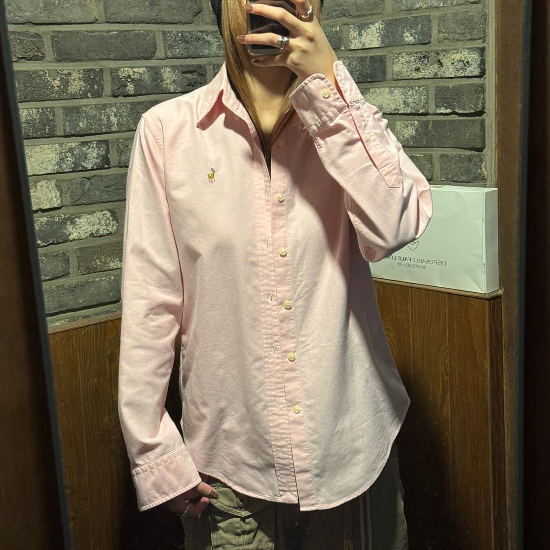 여L) 폴로 랄프로렌 핑크 옥스포드 셔츠 상품이미지7