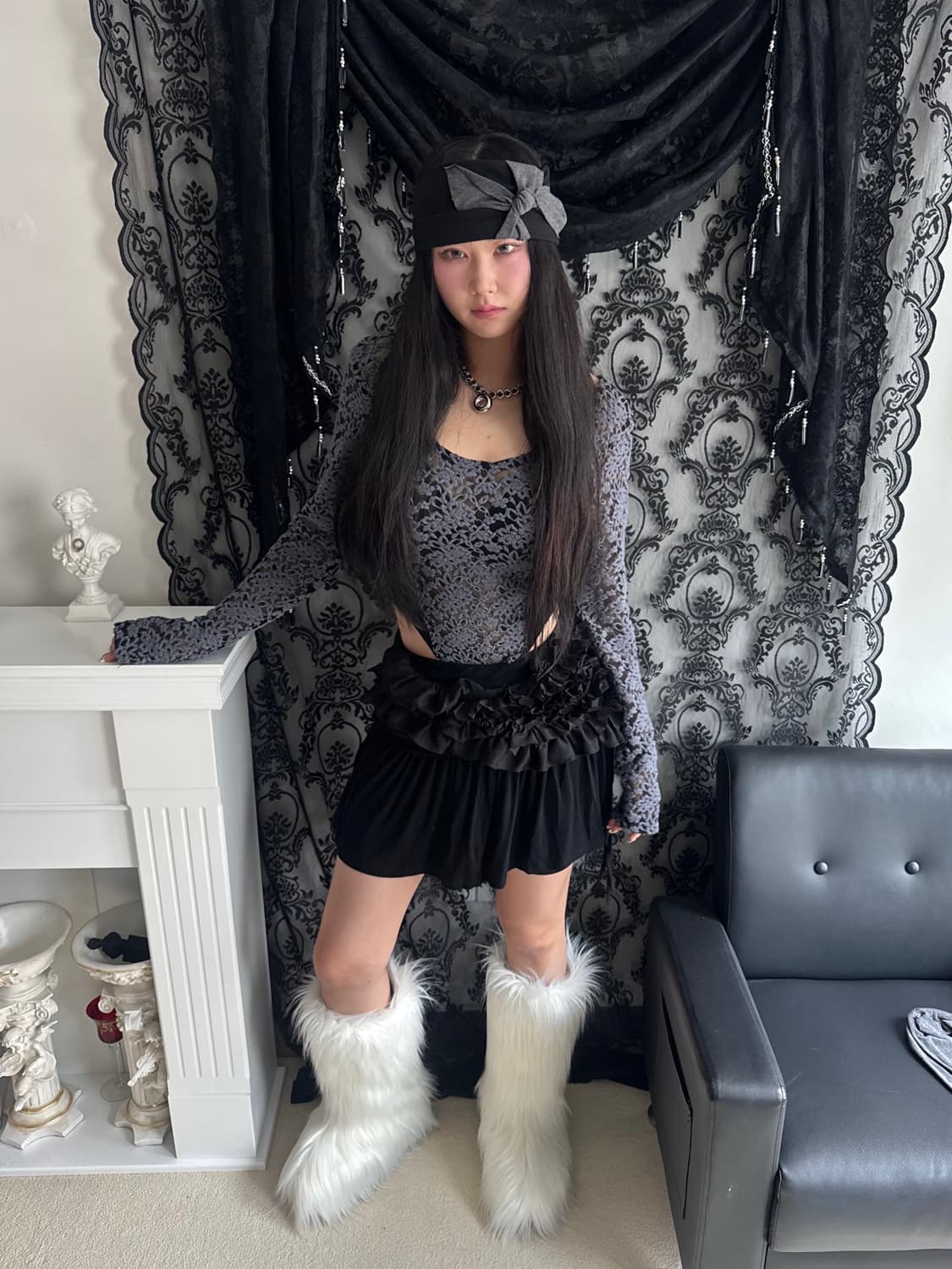 프릴 배색 레이어드 스트랩 벨트  상품이미지8