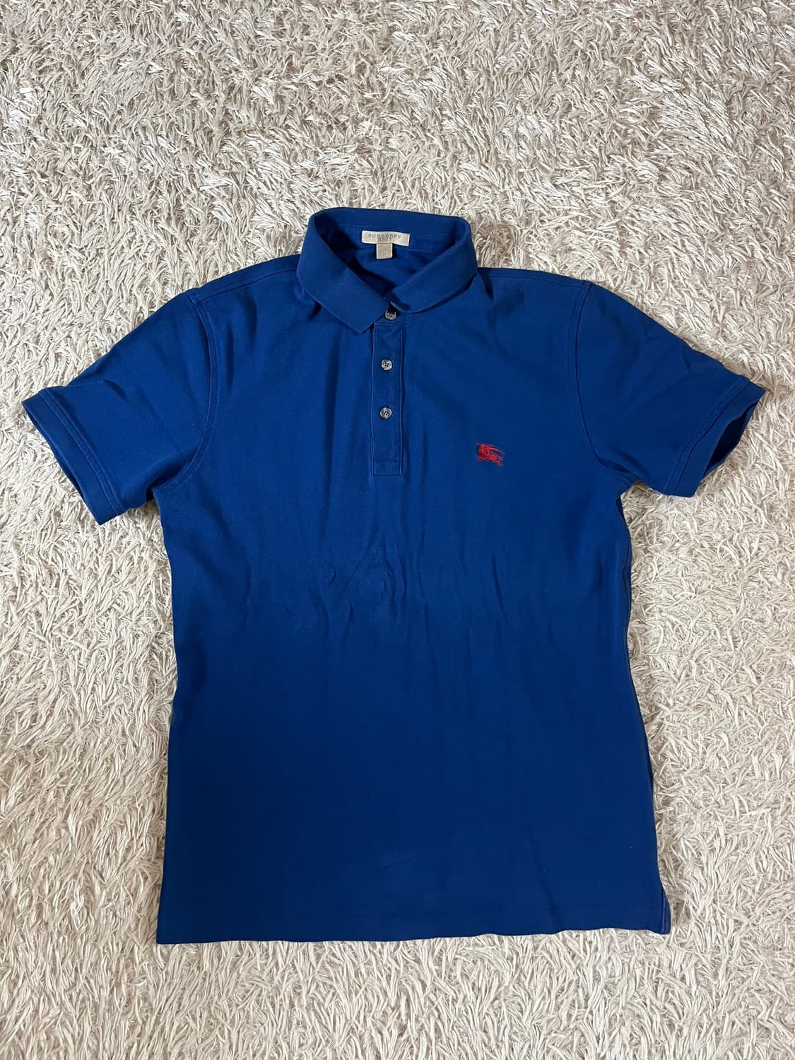 버버리 브릿 반팔 카라티셔츠 네이비 상품이미지1