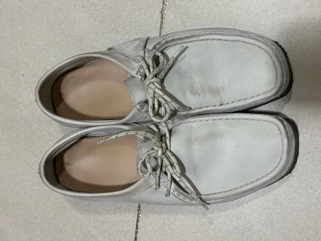 [265] 클락스 왈라비 누벅가죽 화이트   상품이미지3