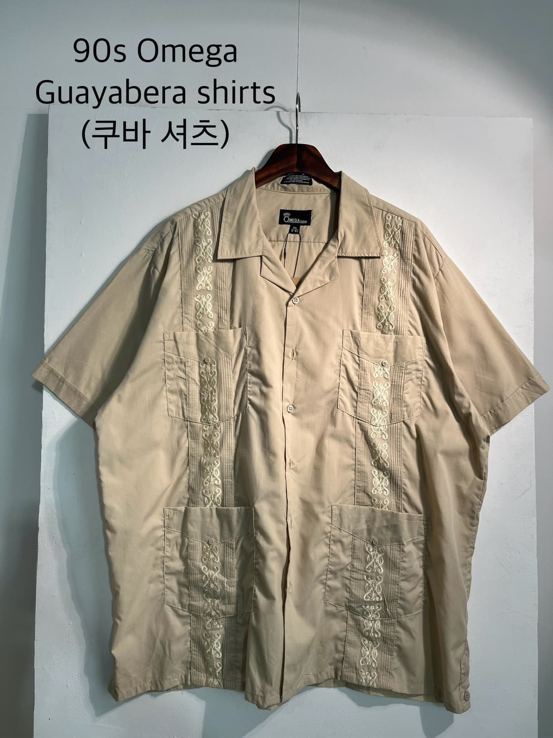 90s Omega Guayabera Shirts (쿠바 셔츠) 2XL 상품이미지1