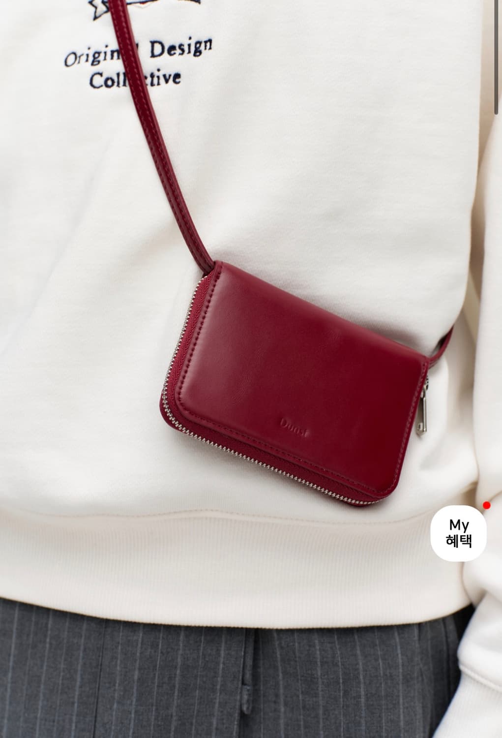 던스트 - 에센셜 미니 카드 백 (버건디) 상품이미지3