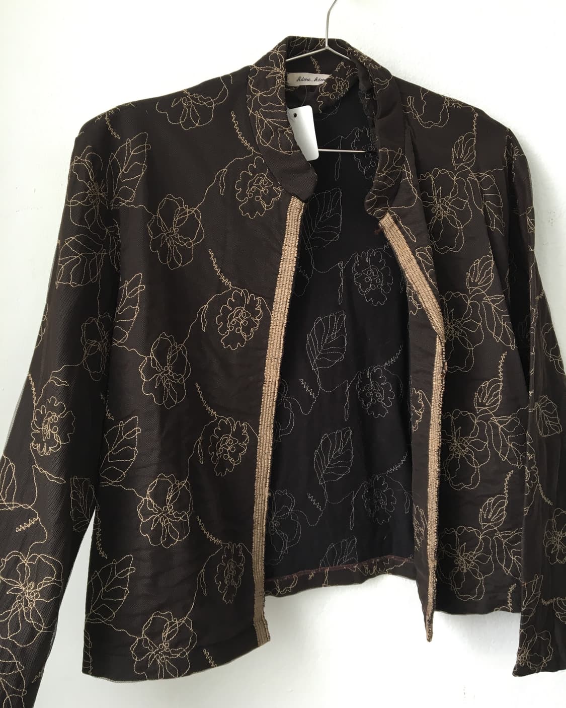 Embroidery pattern open jacket 상품이미지4