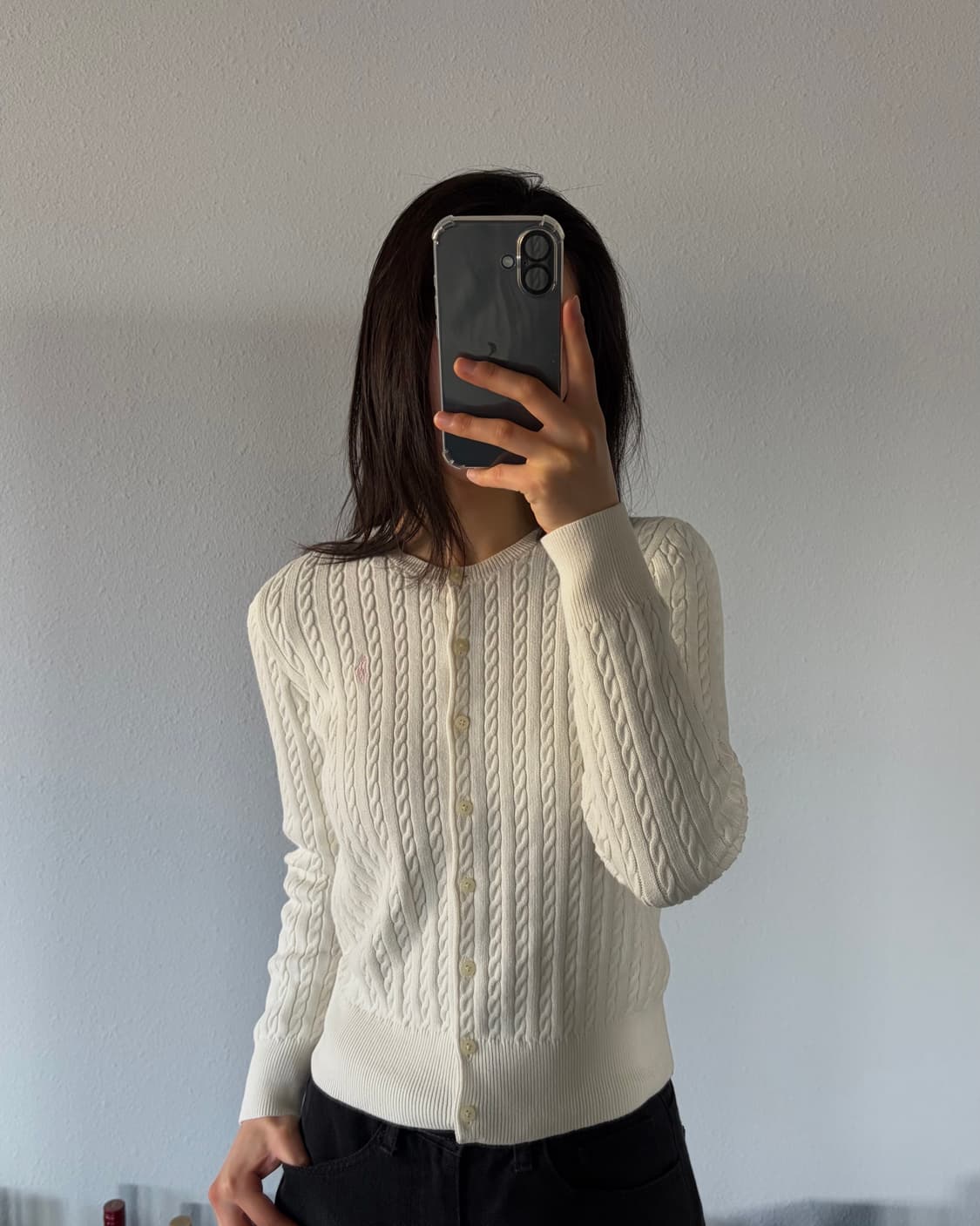 [XS]폴로 랄프로렌 걸즈 꽈배기 케이블 니트 가디건 상품이미지3