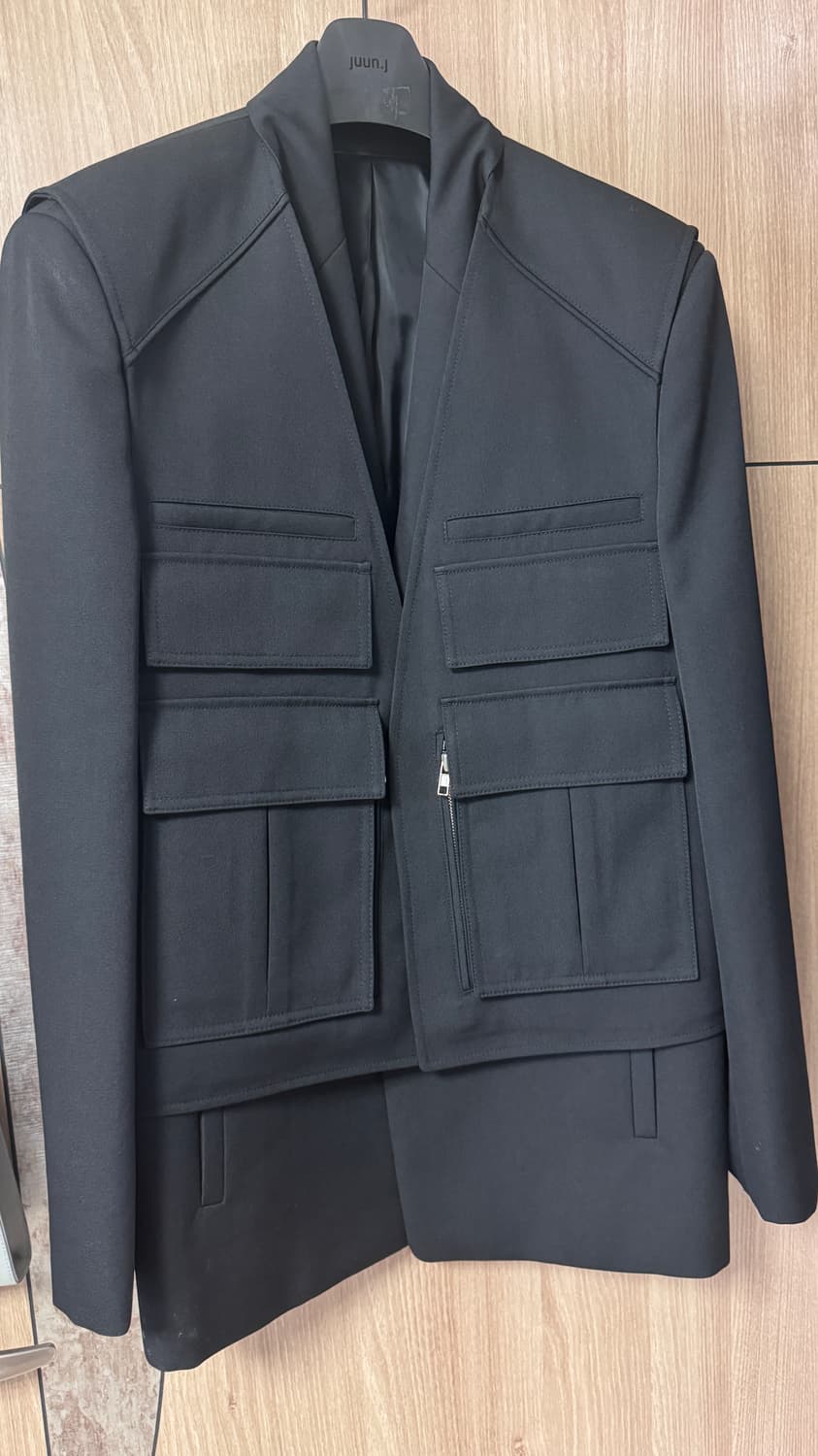 준지 /21fw 탄창 베스트 레이어드 블레이저 자켓/46 상품이미지4