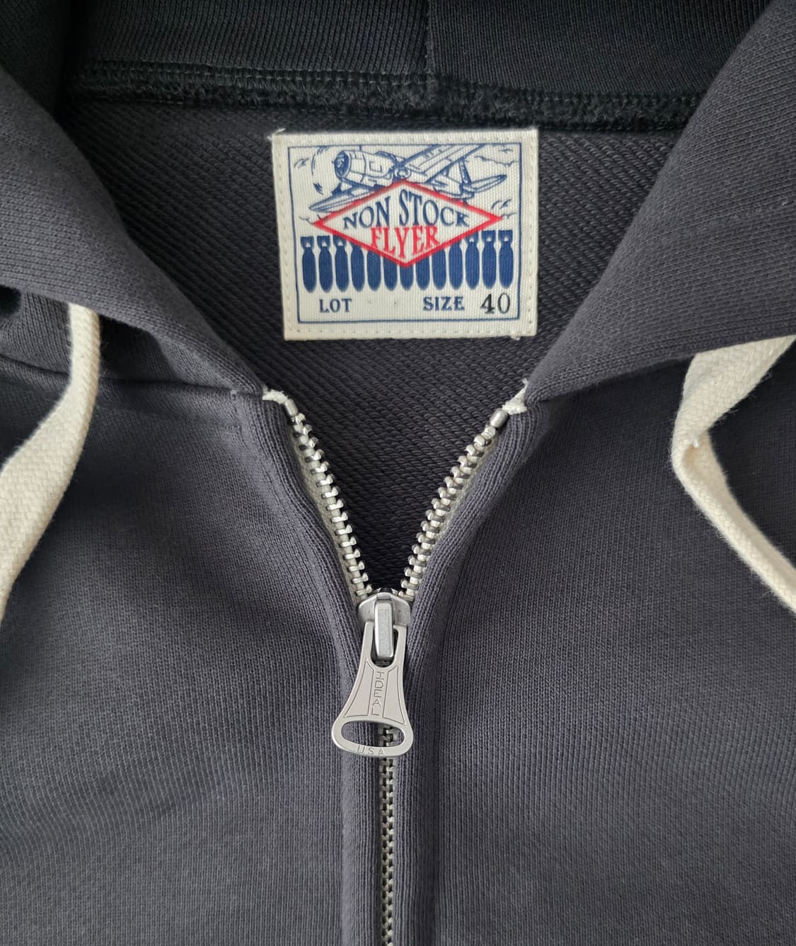 브론슨(BRONSON) 2Way Zip-Up 후드티 다크 그레이 (L) 상품이미지2