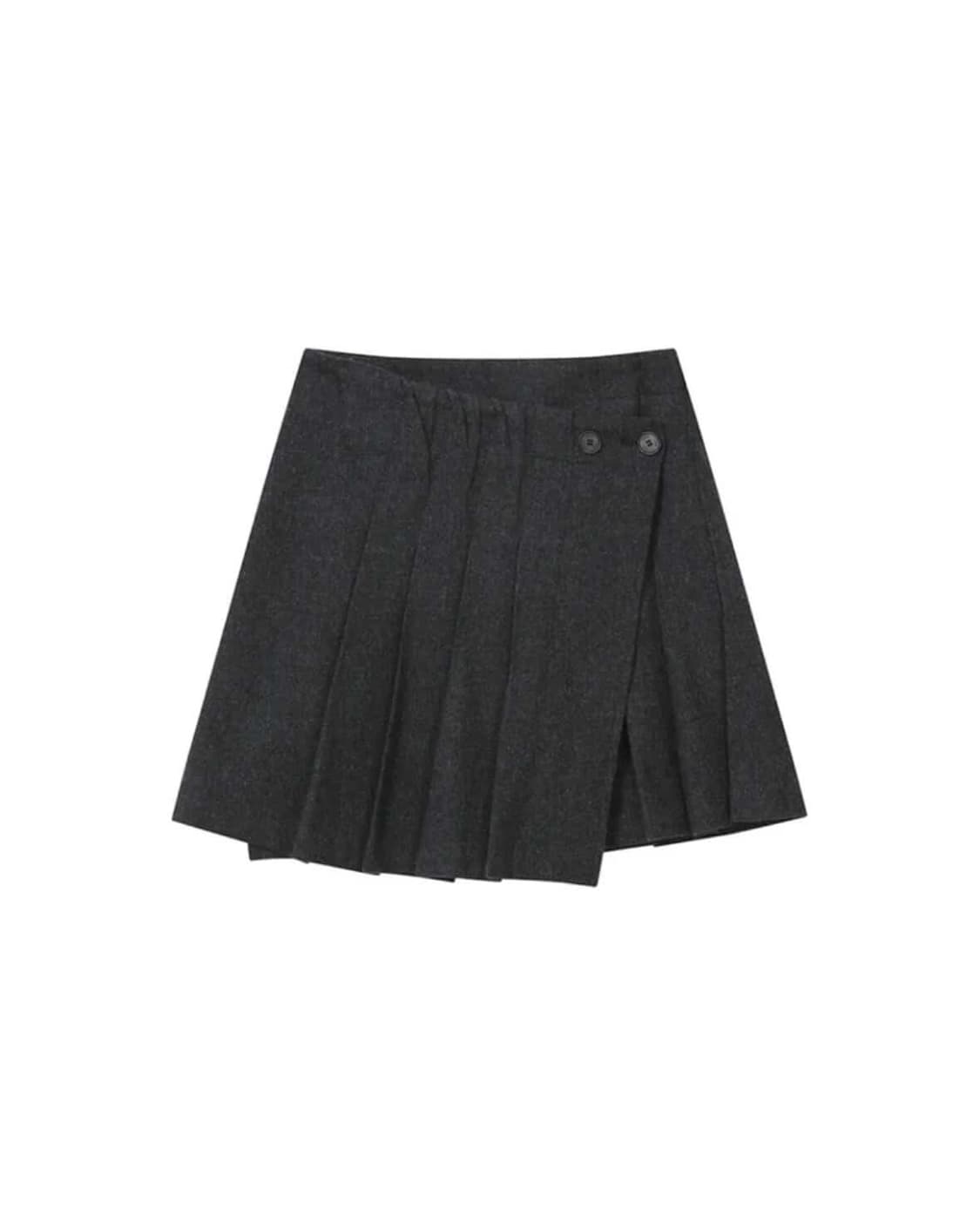 미세키서울 플리츠 미디 스커트 차콜 상품이미지1
