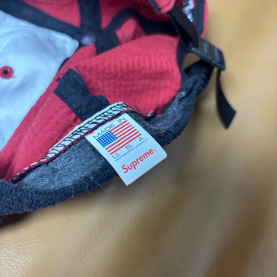 Supreme 슈프림 24ss 씨어서커 레드 S로고 6패널 볼캡 모자 상품이미지8