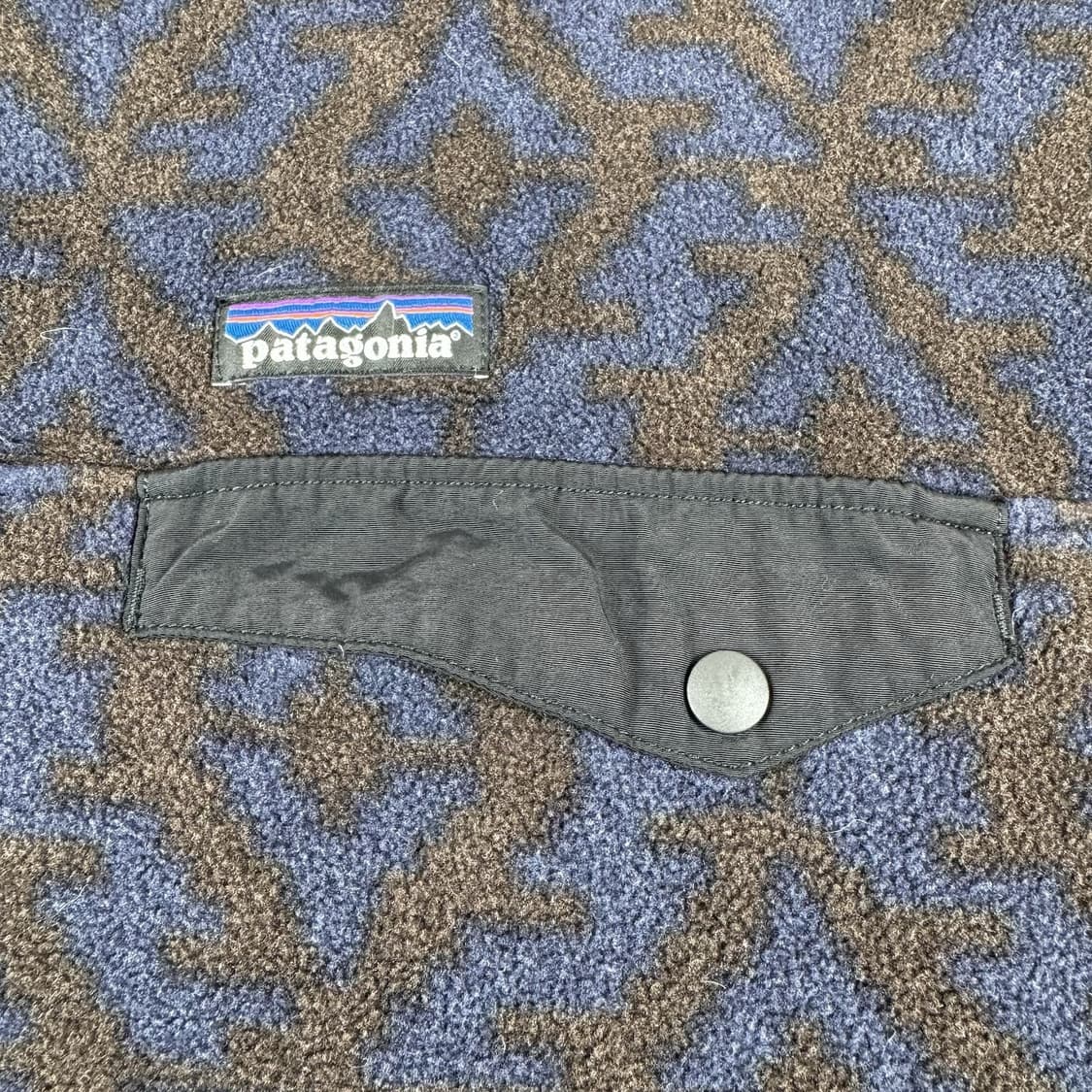 파타고니아 신칠라 스냅-T 아즈텍 블루/브라운 상품이미지4