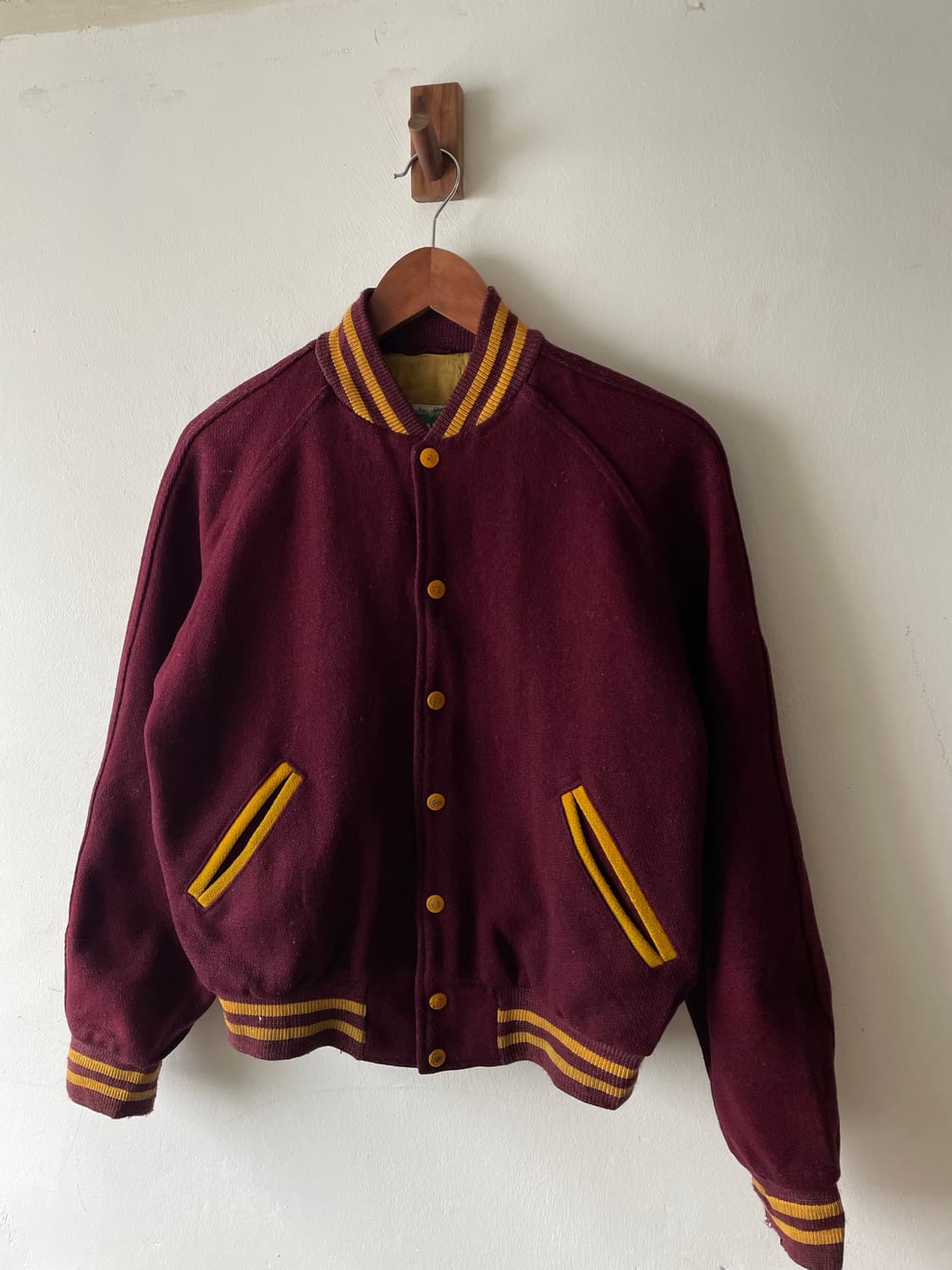 70's Vintage Maple Wool Varsity Jacket 상품이미지3