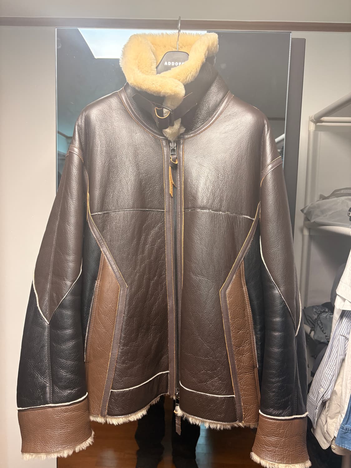 [M] 쿠어 패치워크 무스탕 상품이미지2