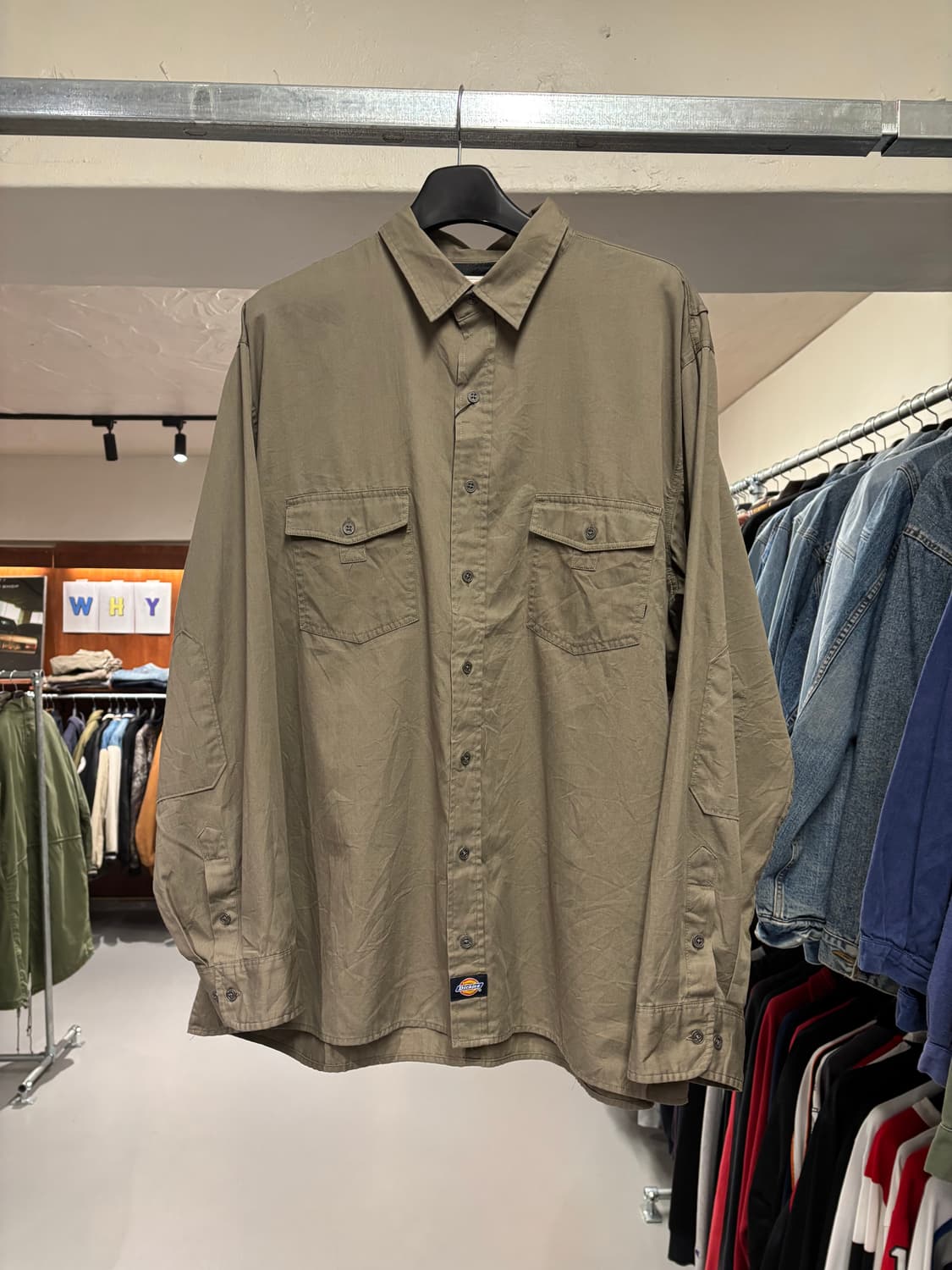 디키즈 매카닉 워크 셔츠(카키브라운)   상품이미지8