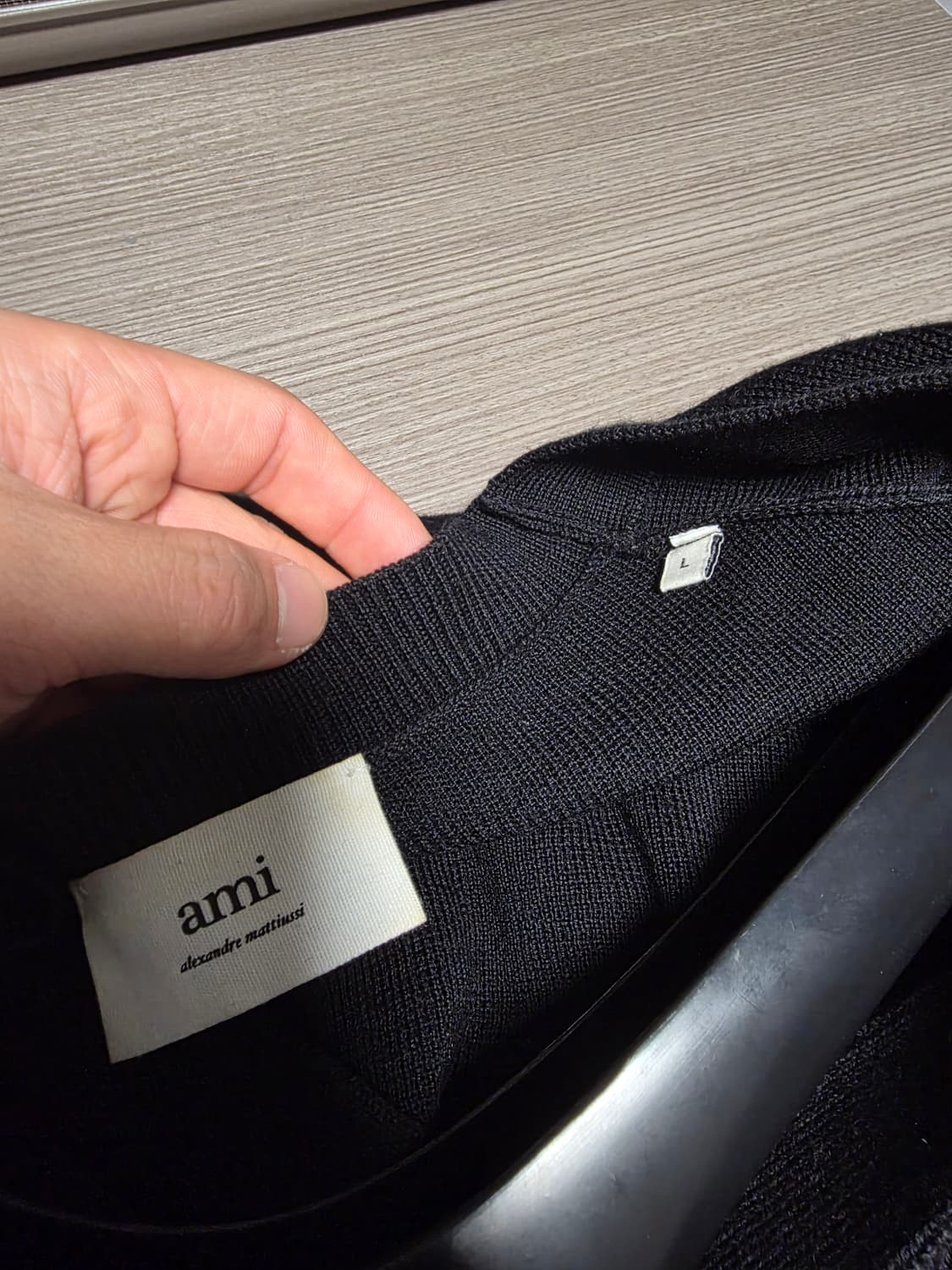 아미 스몰로고 가디건 L 상품이미지3