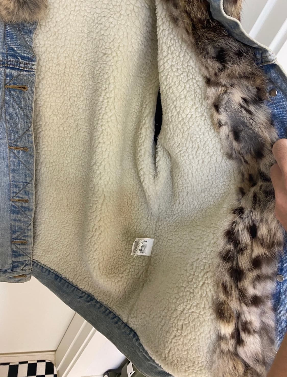 시슬리 토끼털 청자켓 상품이미지5