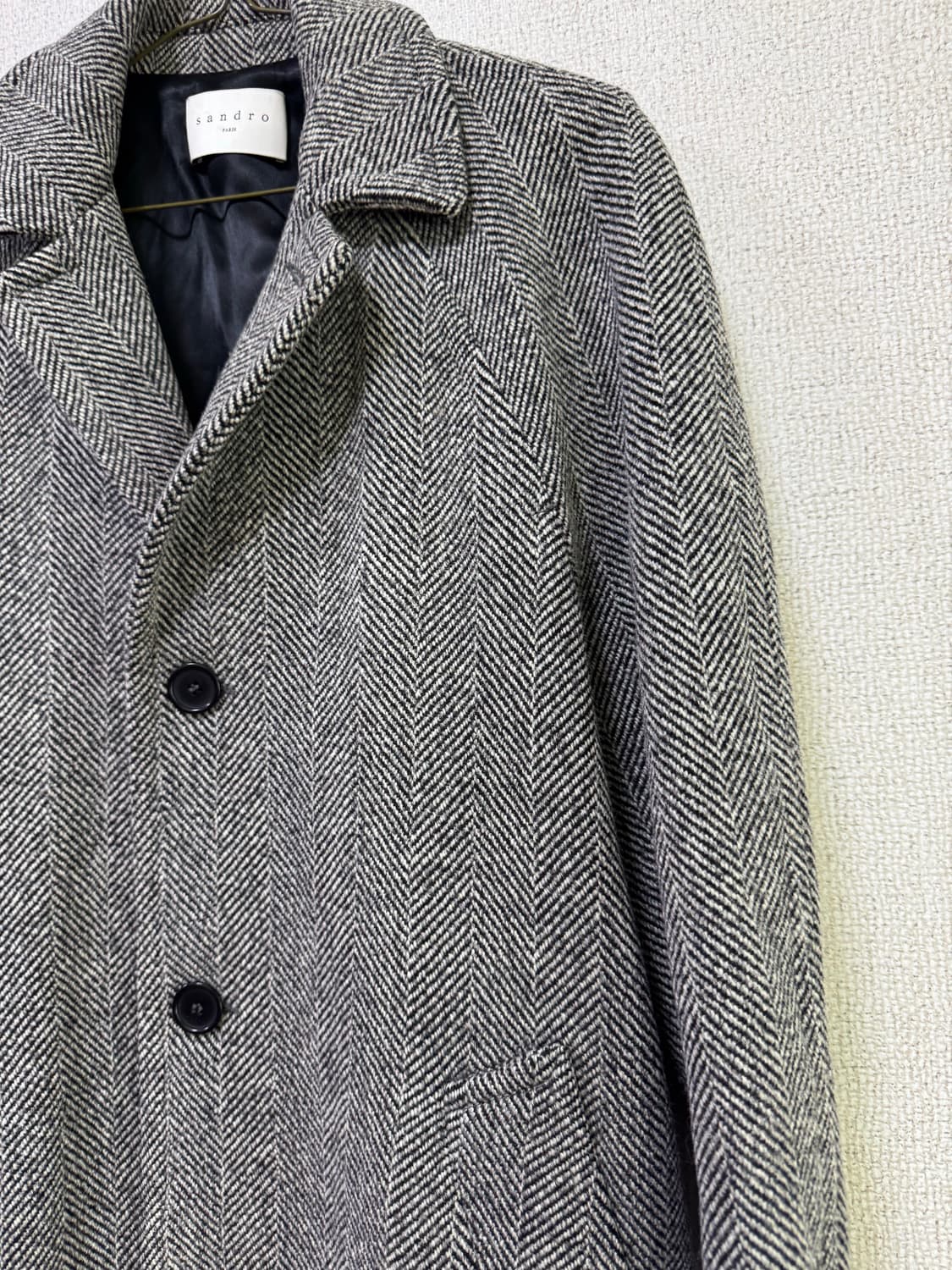 산드로옴므 헤링본 코트(100사이즈 정도) 상품이미지3