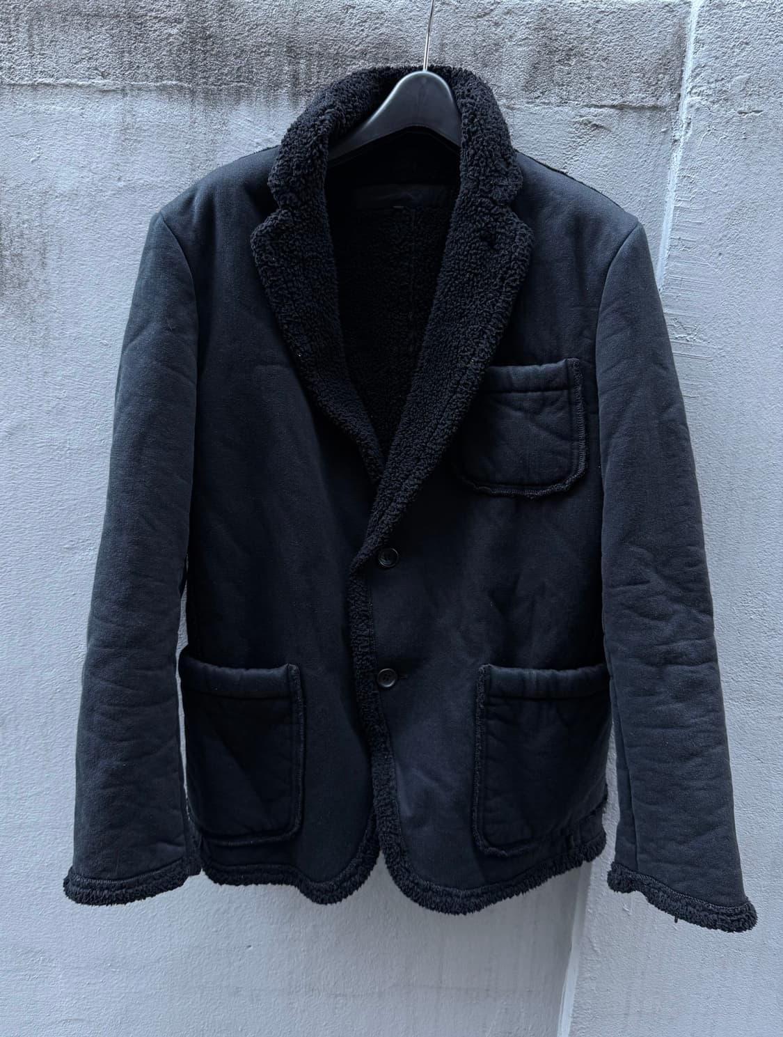 꼼데가르송 옴므 로우컷 쉐어링 무스탕 자켓 상품이미지1