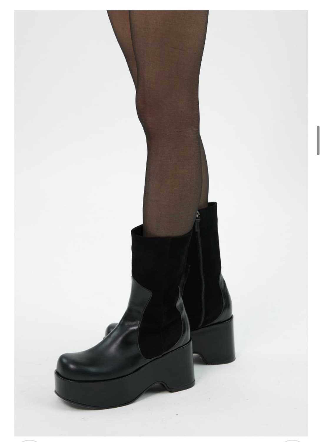 큐리티 C ROUND TOE SHORT BOOTS_BLACK 상품이미지3