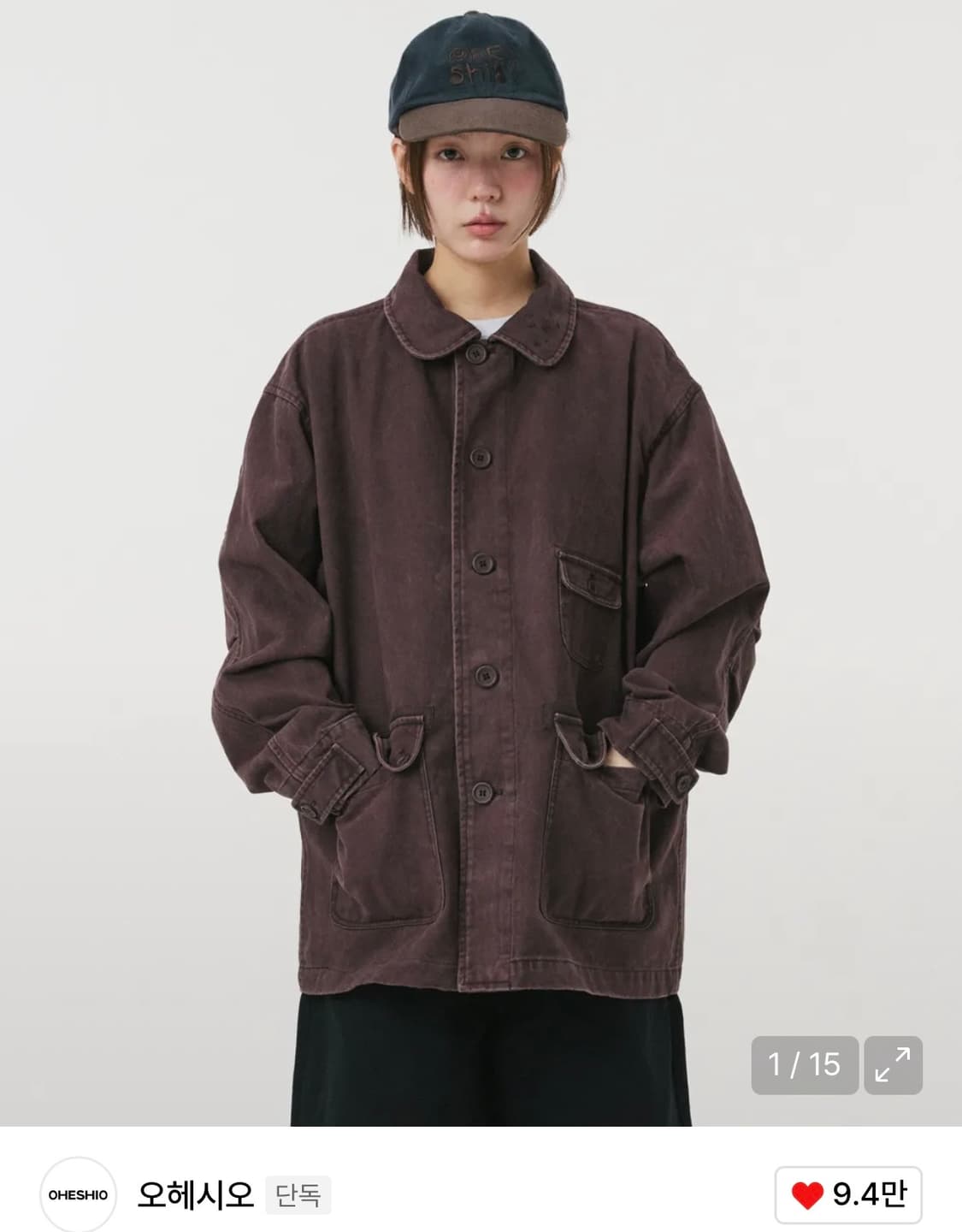 [구해요] 오헤시오 코튼 자켓 퍼플 상품이미지1