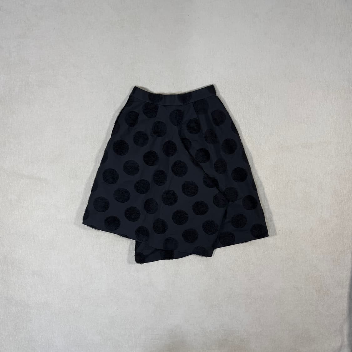 Asymmetrical Polka Dot Black Skirt Pants 상품이미지4