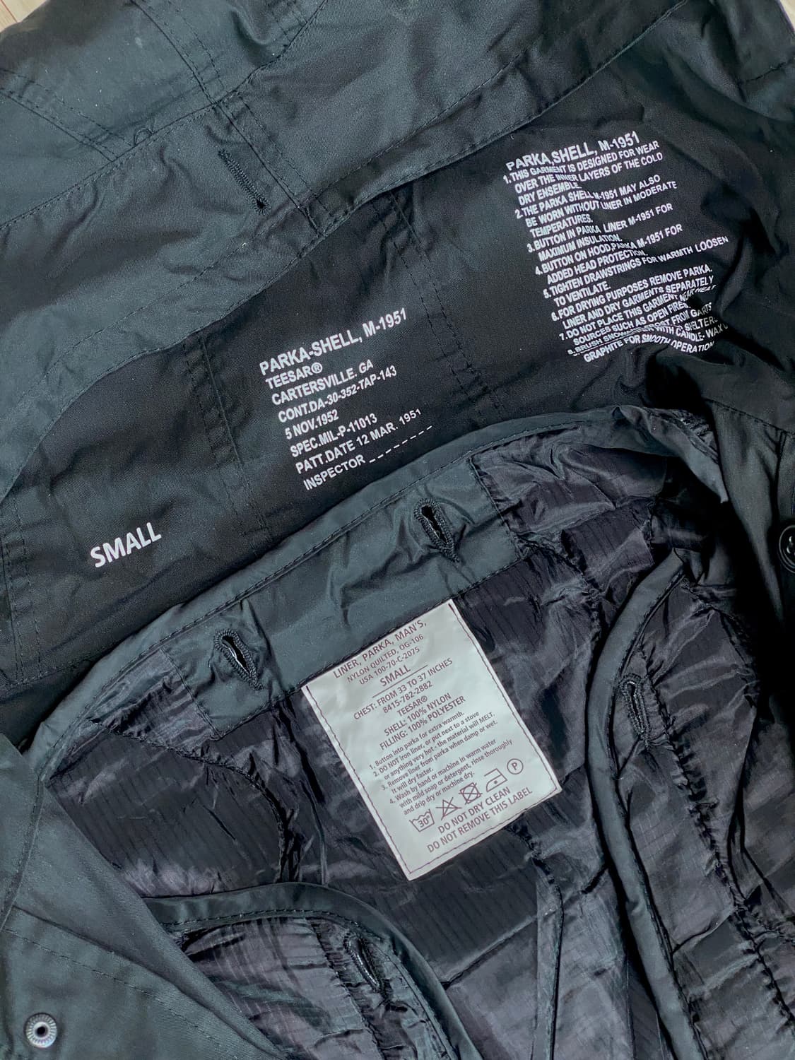 컬티즘 밀텍 정품 미군 M51 피쉬테일(내피포함) 블랙 S 95~105 상품이미지8