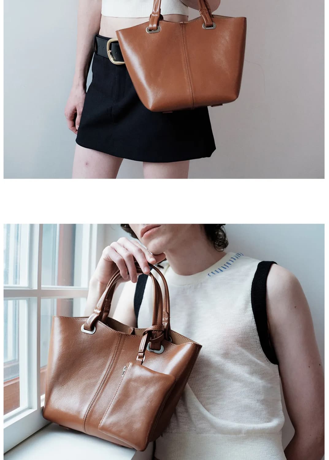 아포아 하르 스몰 쇼퍼백 브라운 apoa 상품이미지3