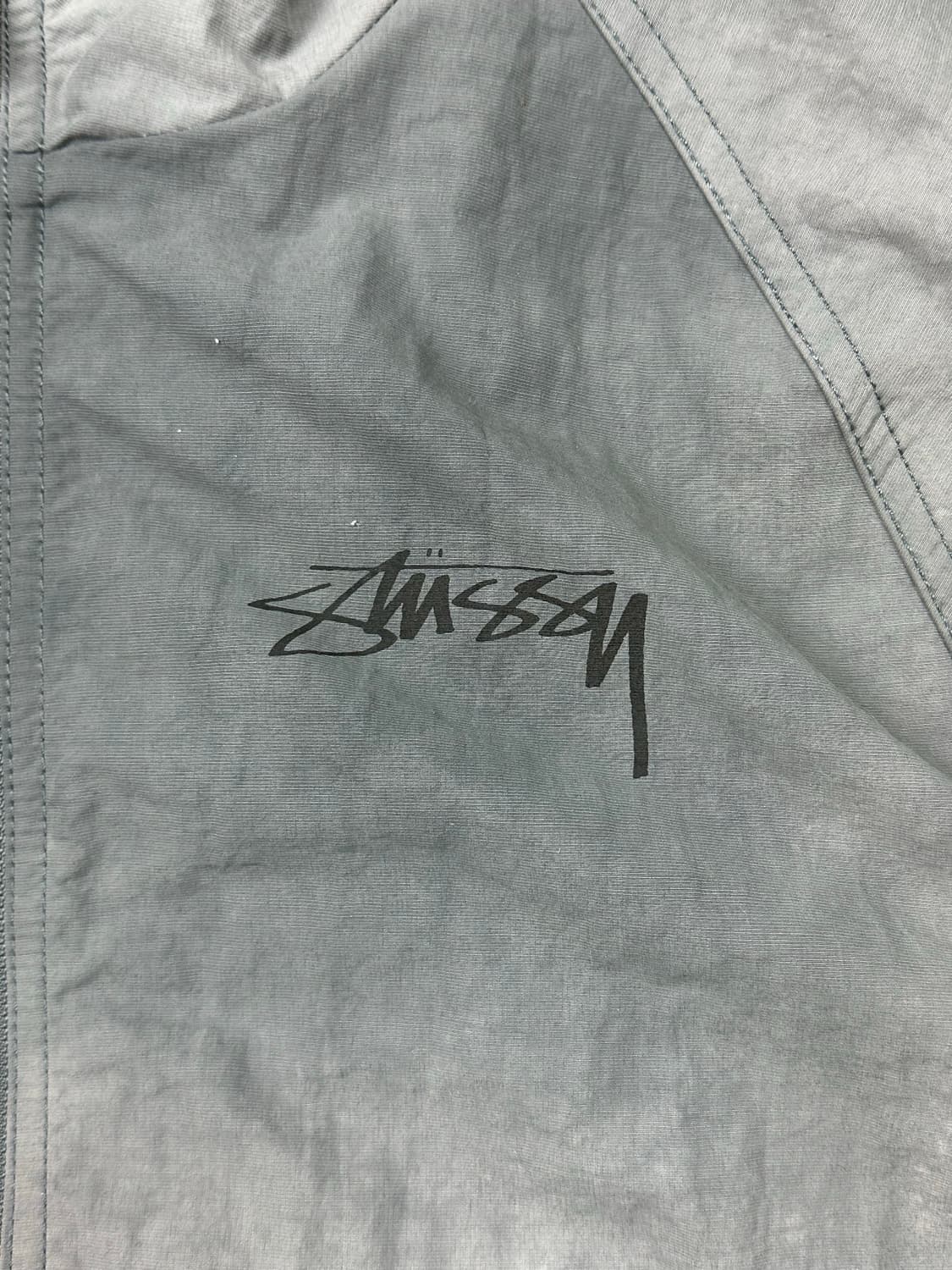 [S] 정품 스투시 웨이브 다이 비치 쉘 자켓 그레이 상품이미지4